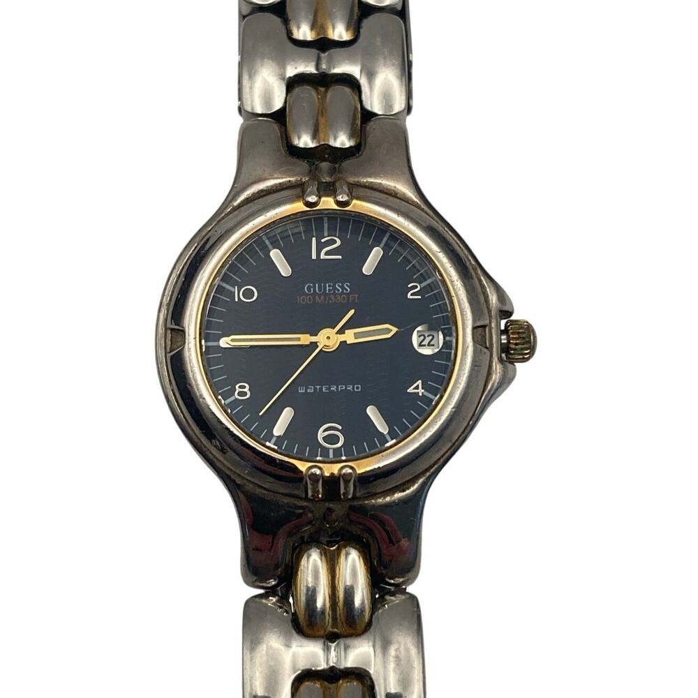 Guess Blue Waterpro Women's Watch 27mm - New Battery - Wrist 6' WR 100m Date